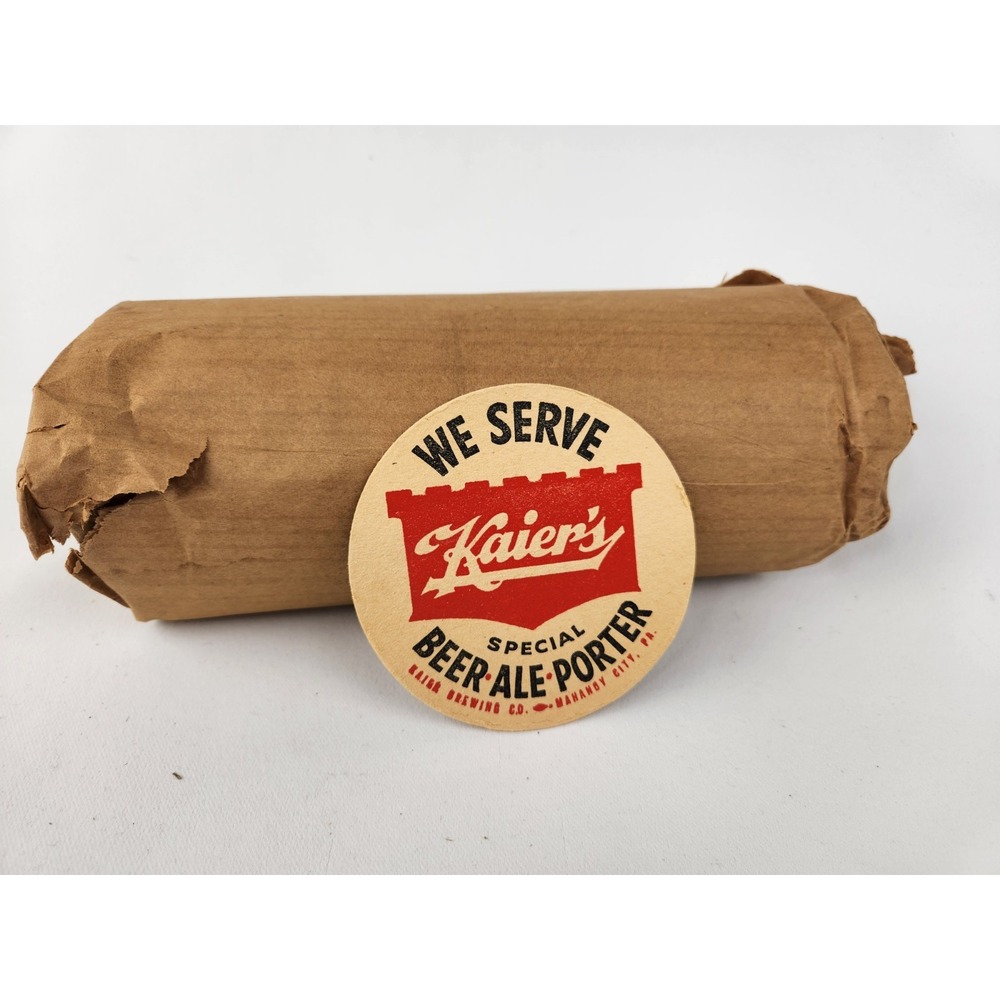 Kaier's Beer Vintage Bar‎ Coaster Roll Pennsylvania Brewing Mahanoy, PA Coasters